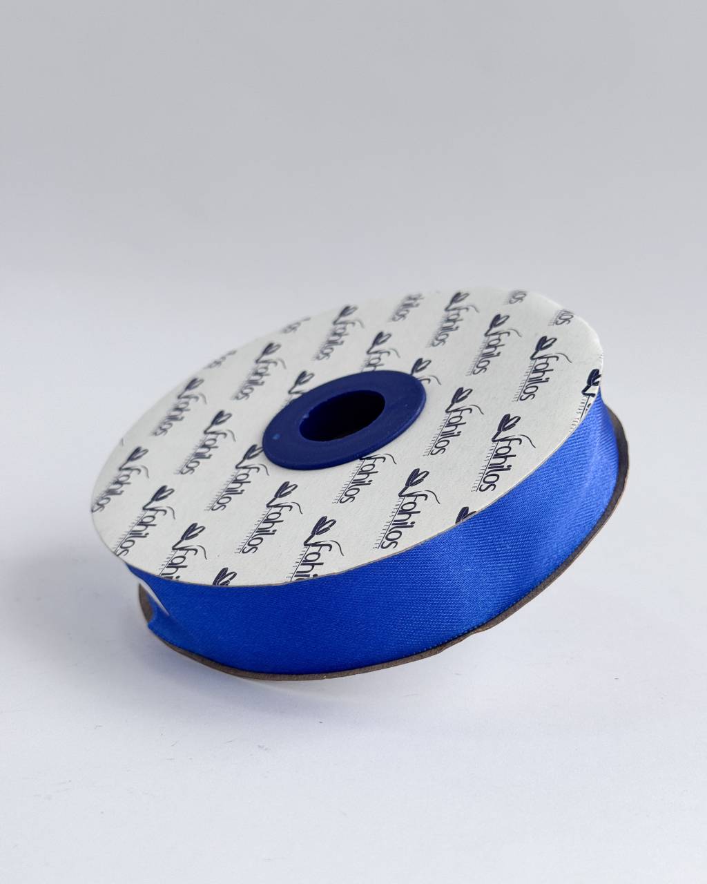 Cinta raso azul rey en rollo