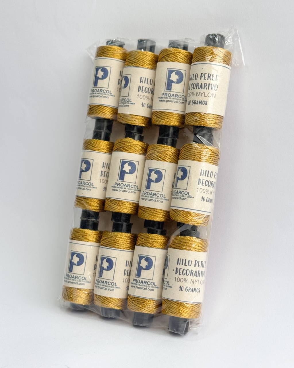 Hilo Perle con Lurex Decorativo X 12 unds